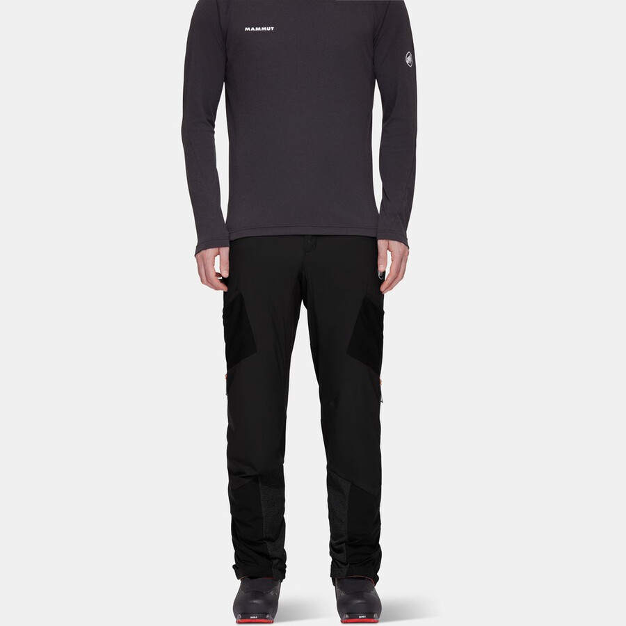 aenergy in hybridhose herren schwarz-leuchtendes orange