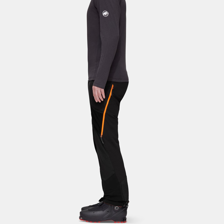 aenergy in hybridhose herren schwarz-leuchtendes orange