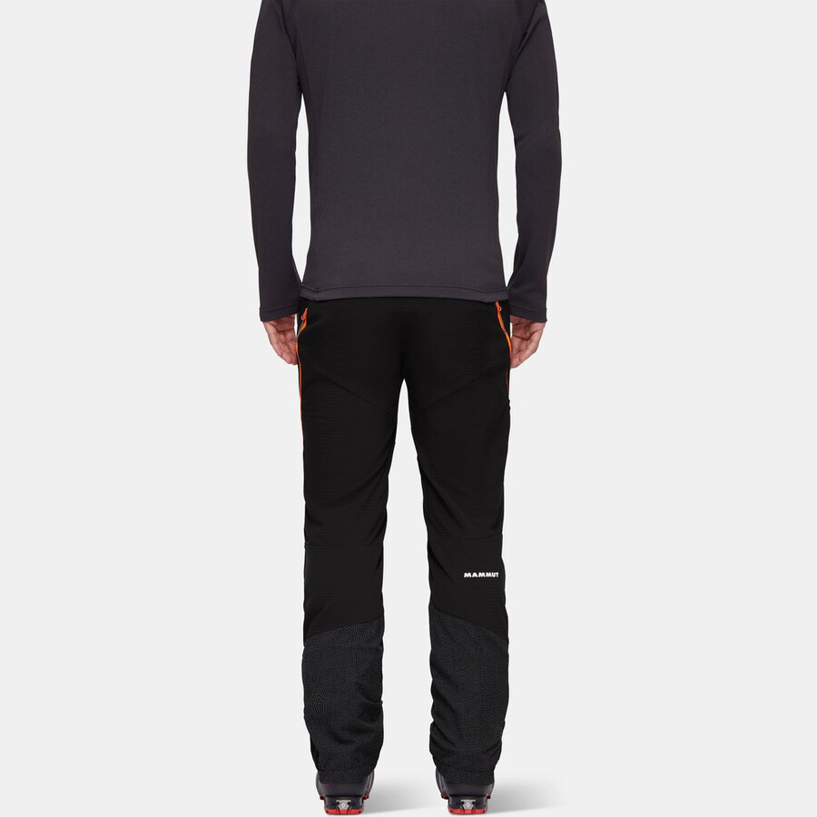 aenergy in hybridhose herren schwarz-leuchtendes orange