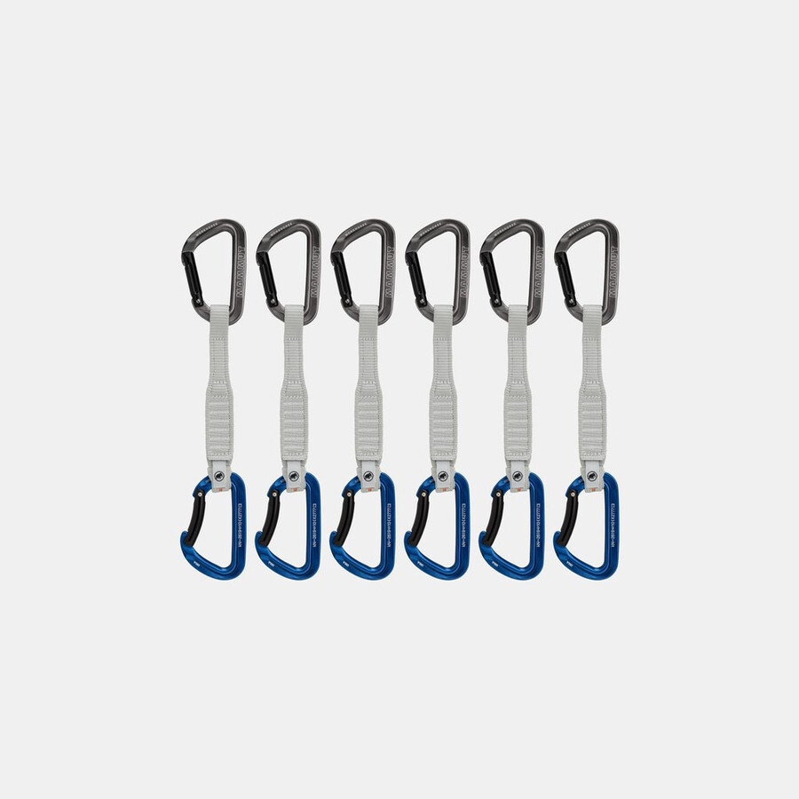 workhorse keylock 17 cm 6er-pack schnellziehschlingen grau-rosa