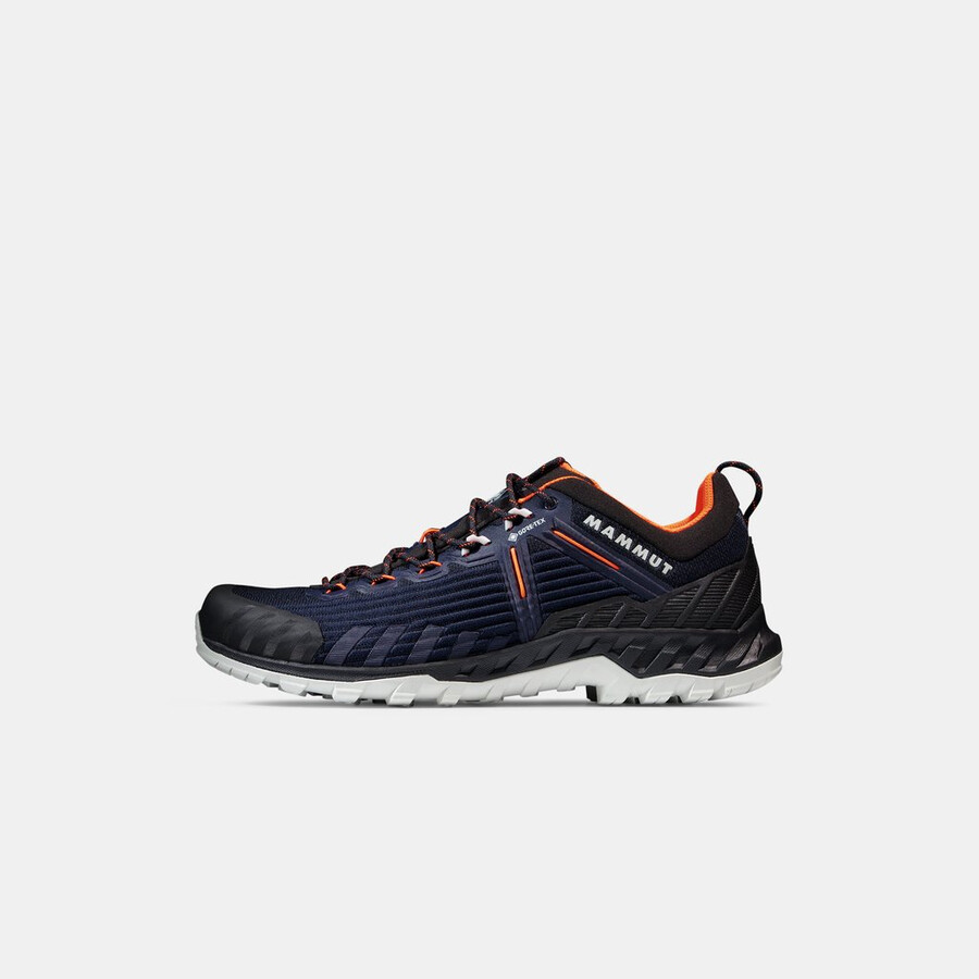 alnasca knit iii low gtx herren schwarz-gletscherblau