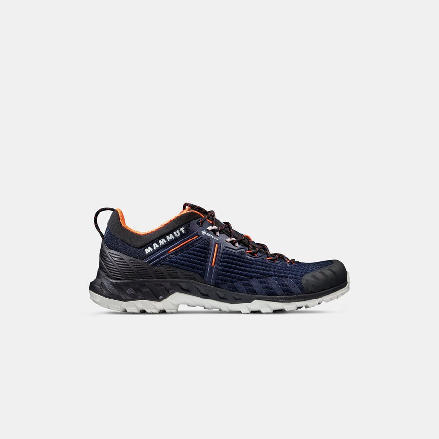 alnasca knit iii low gtx herren schwarz-gletscherblau
