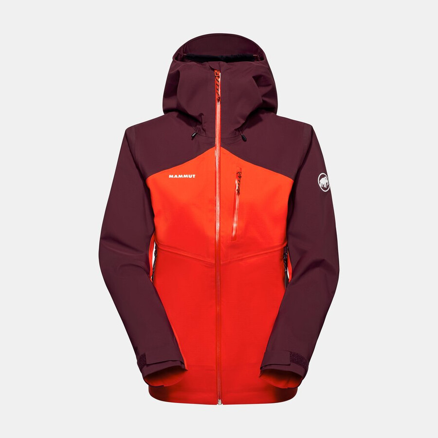 alto guide hs kapuzenjacke damen mammut rot-vin