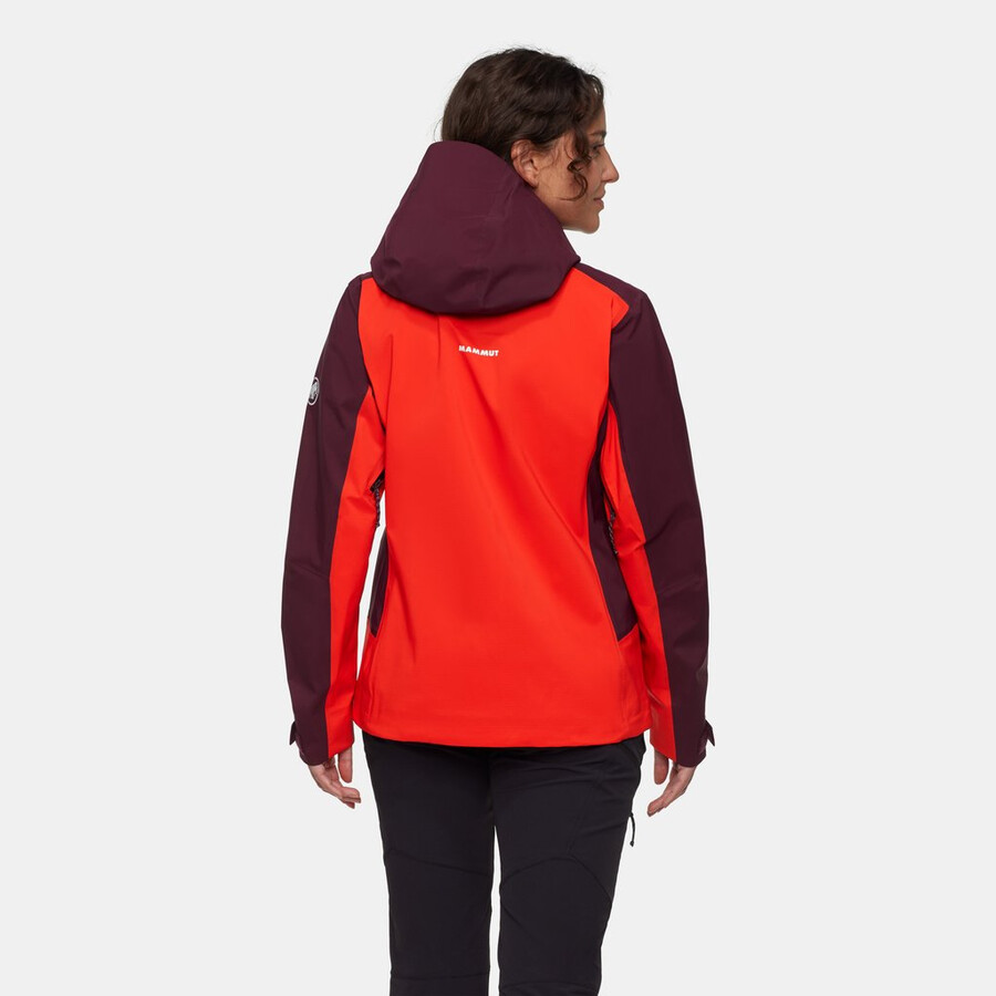 alto guide hs kapuzenjacke damen mammut rot-vin