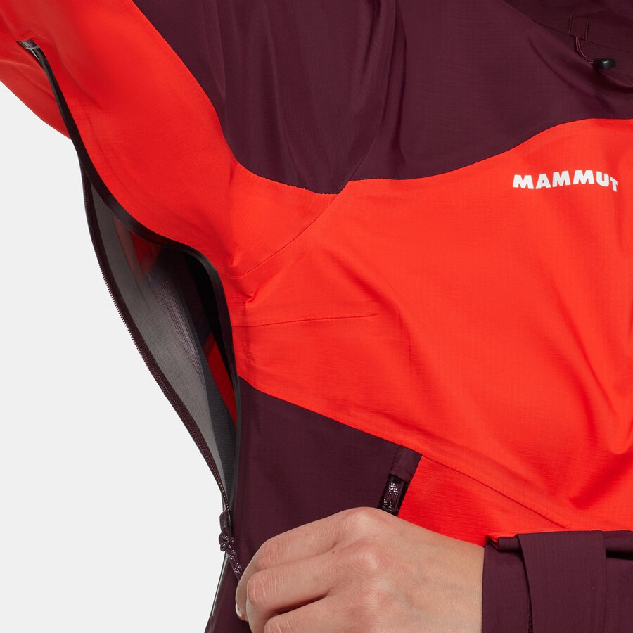 alto guide hs kapuzenjacke damen mammut rot-vin