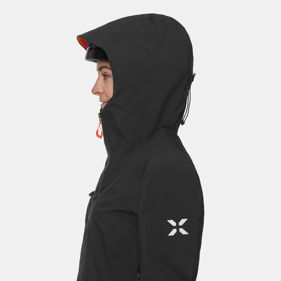eiger free pro hs kapuzenjacke damen schwarz