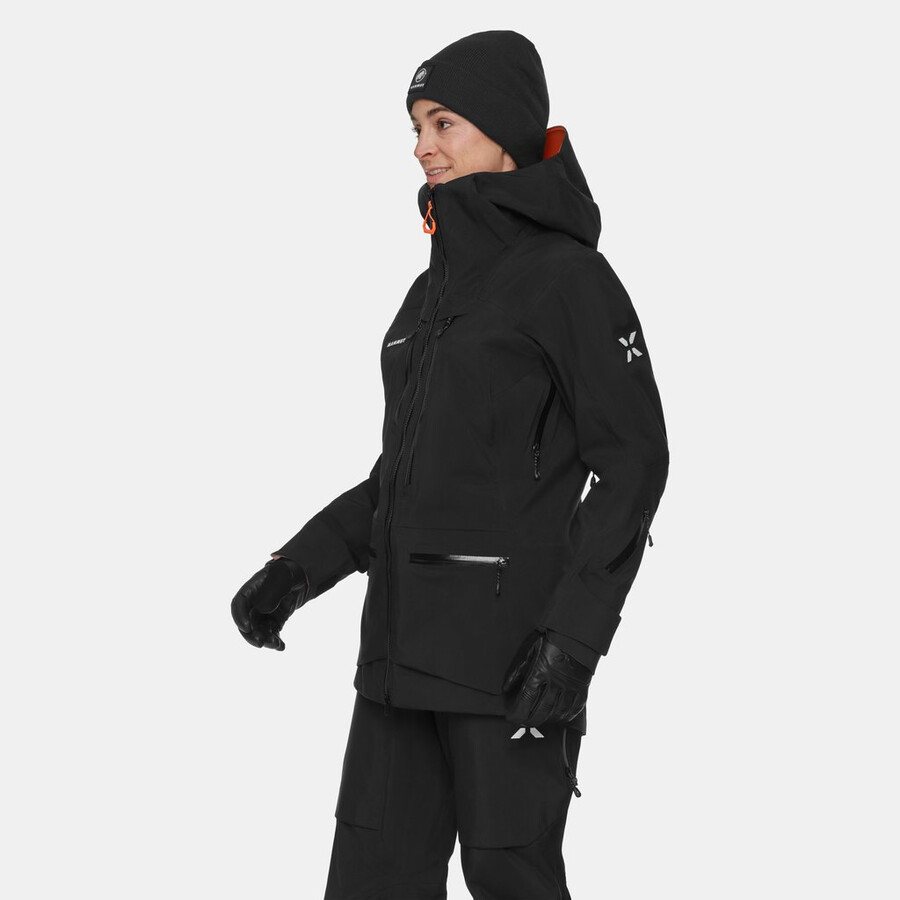 eiger free pro hs kapuzenjacke damen schwarz