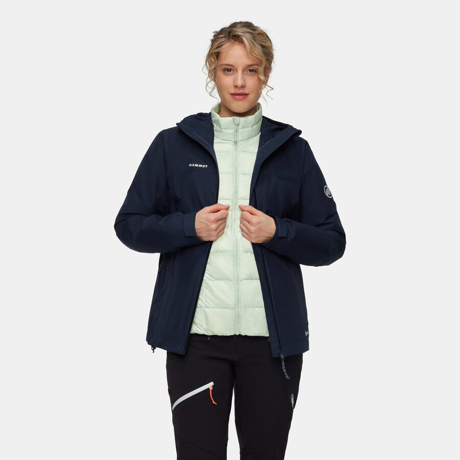 treeline 3-in-1 hs kapuzenjacke damen vin-schwarz