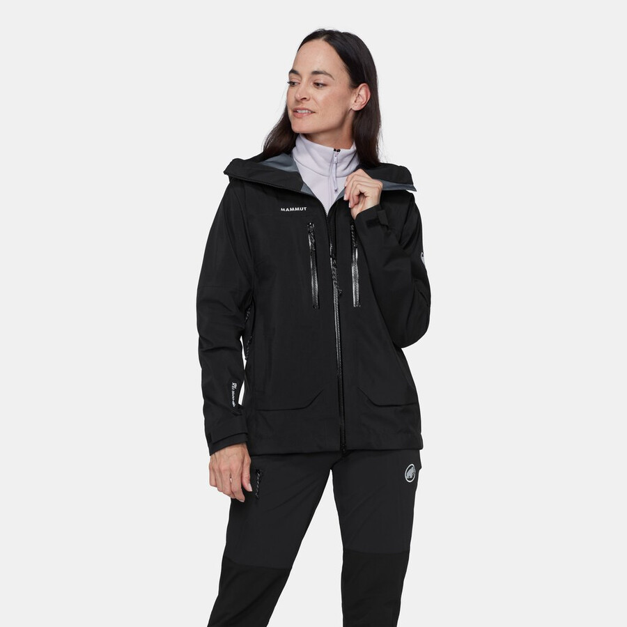 crater pro hs kapuzenjacke damen vin-schwarz