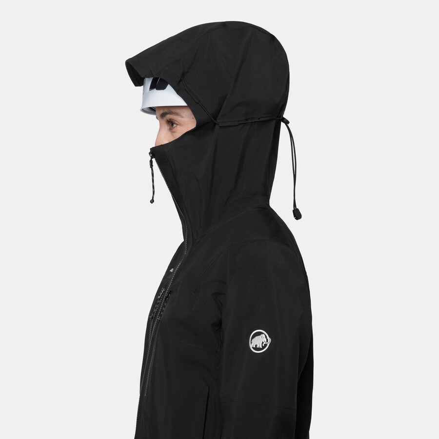 crater pro hs kapuzenjacke damen vin-schwarz