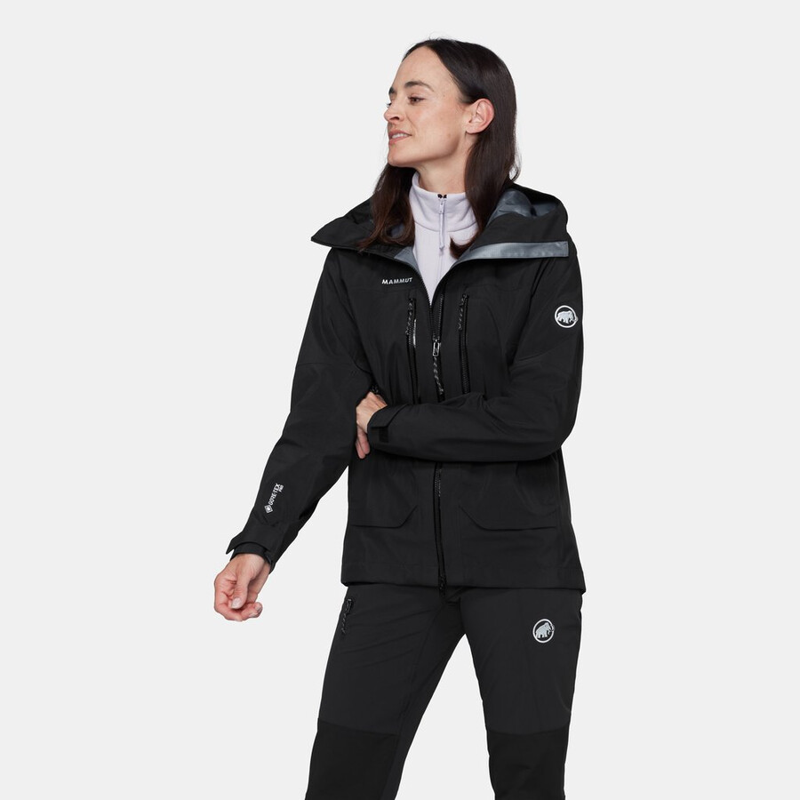 crater pro hs kapuzenjacke damen vin-schwarz