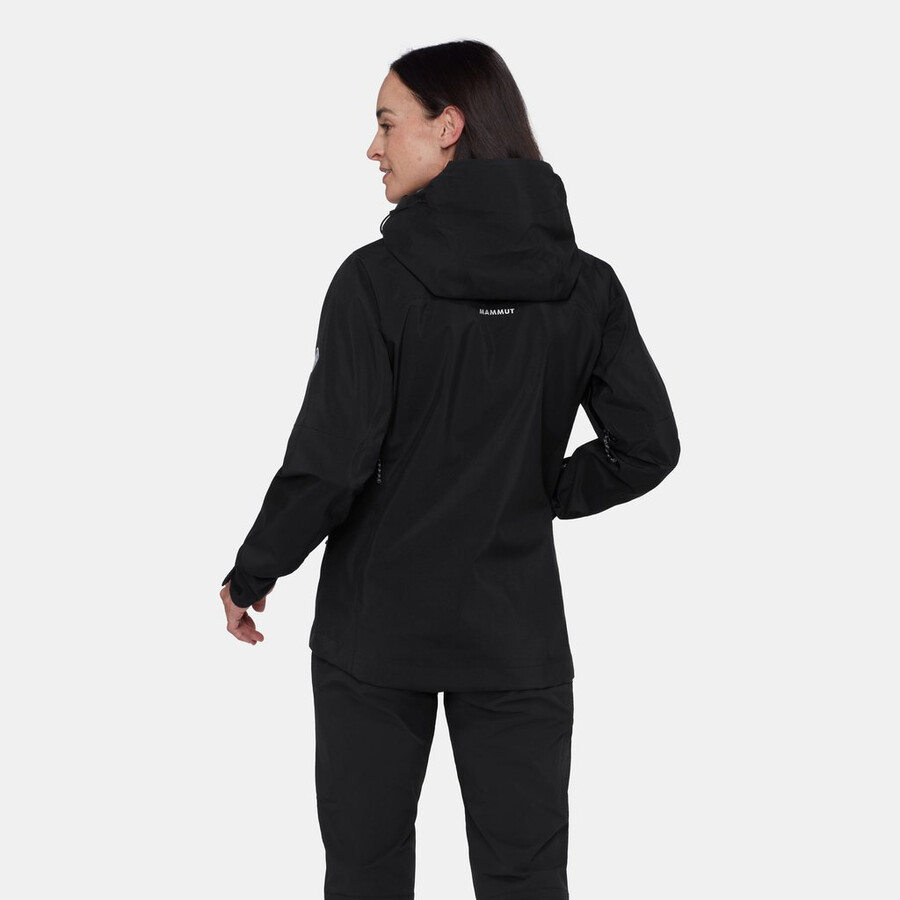 crater pro hs kapuzenjacke damen vin-schwarz