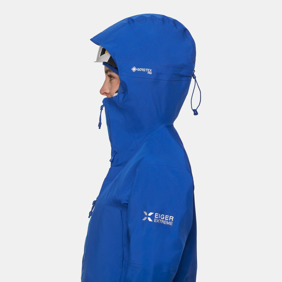 eiger nordwand advanced hs kapuzenjacke damen eiger blau