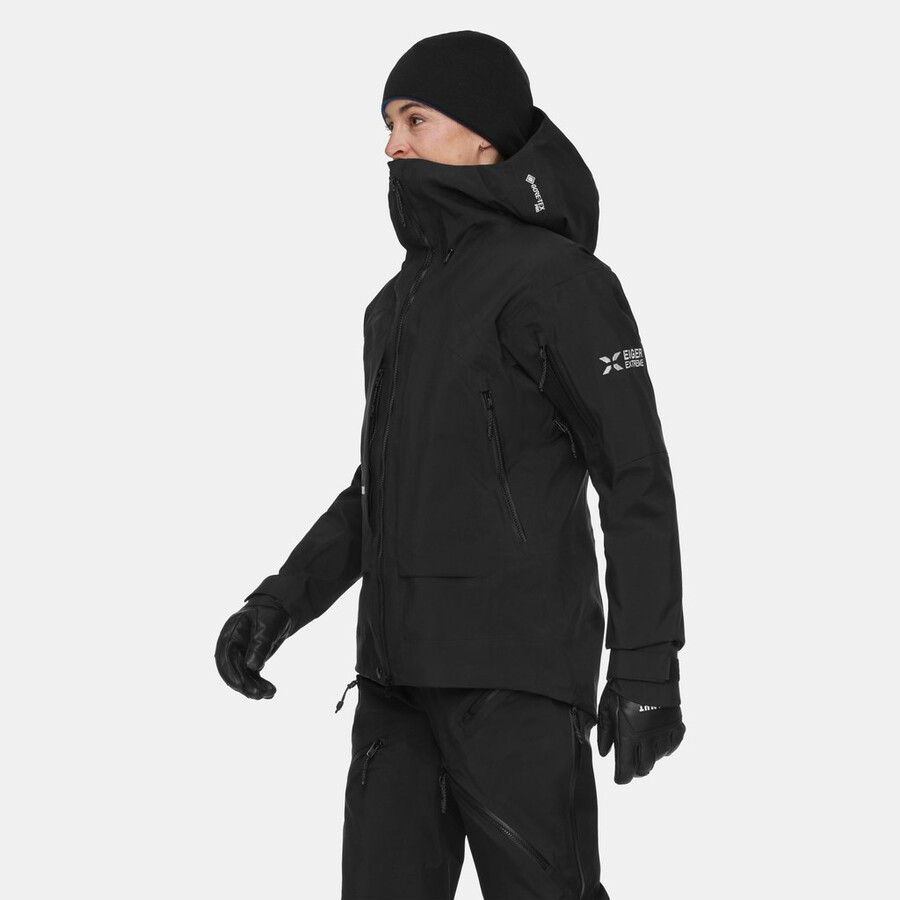 eiger nordwand pro hs kapuzenjacke damen schwarz