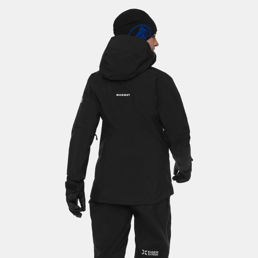 eiger nordwand pro hs kapuzenjacke damen schwarz
