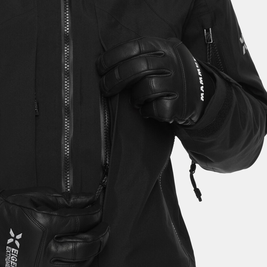 eiger nordwand pro hs kapuzenjacke damen schwarz