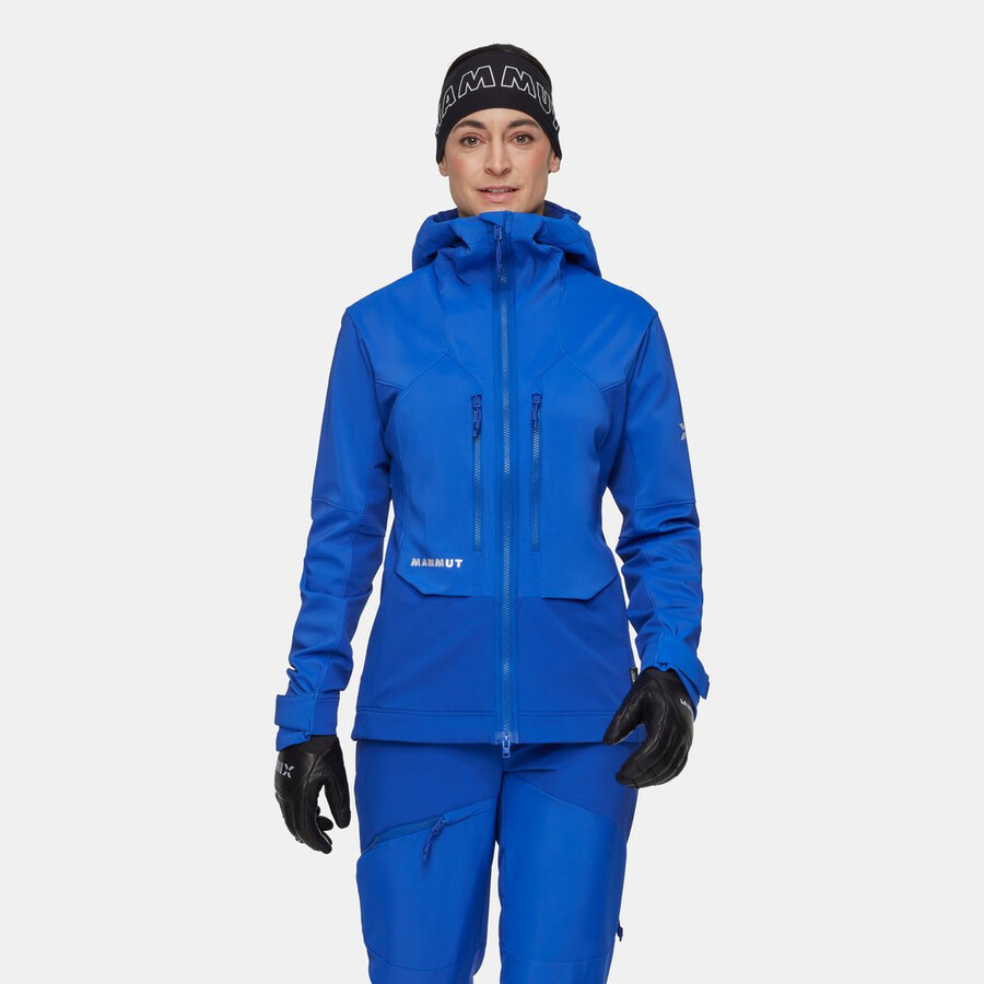 eiger nordwand pro so kapuzenjacke damen eiger blau