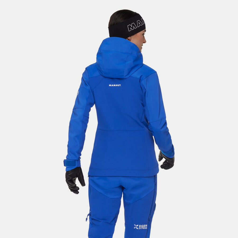 eiger nordwand pro so kapuzenjacke damen eiger blau