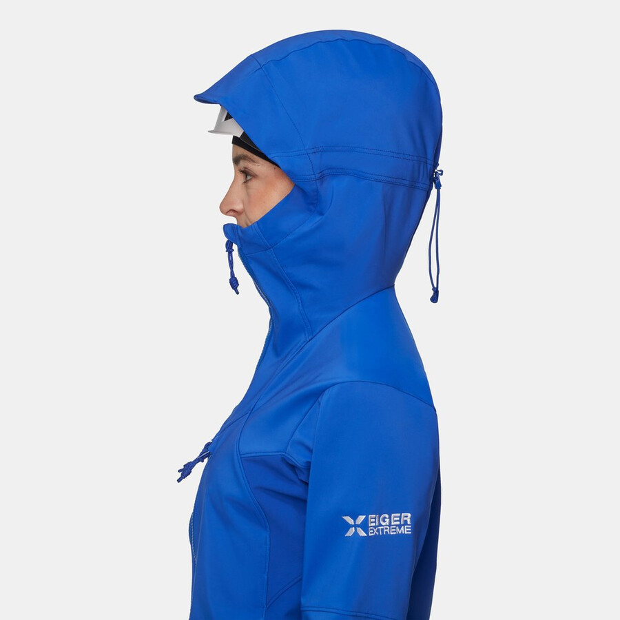 eiger nordwand pro so kapuzenjacke damen eiger blau