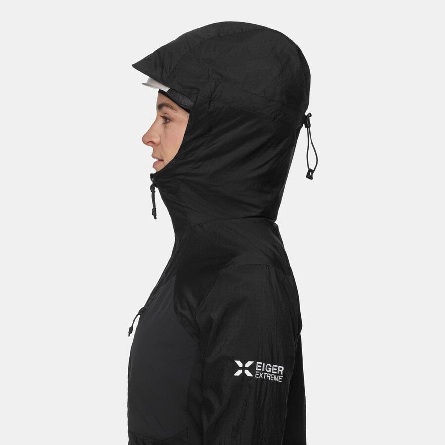eiger nordwand advanced wb kapuzenjacke damen schwarz