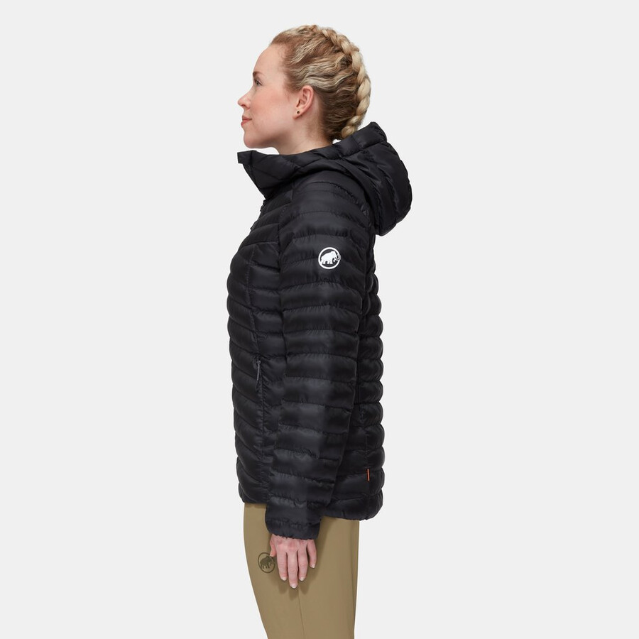 albula in kapuzenjacke damen vin-schwarz