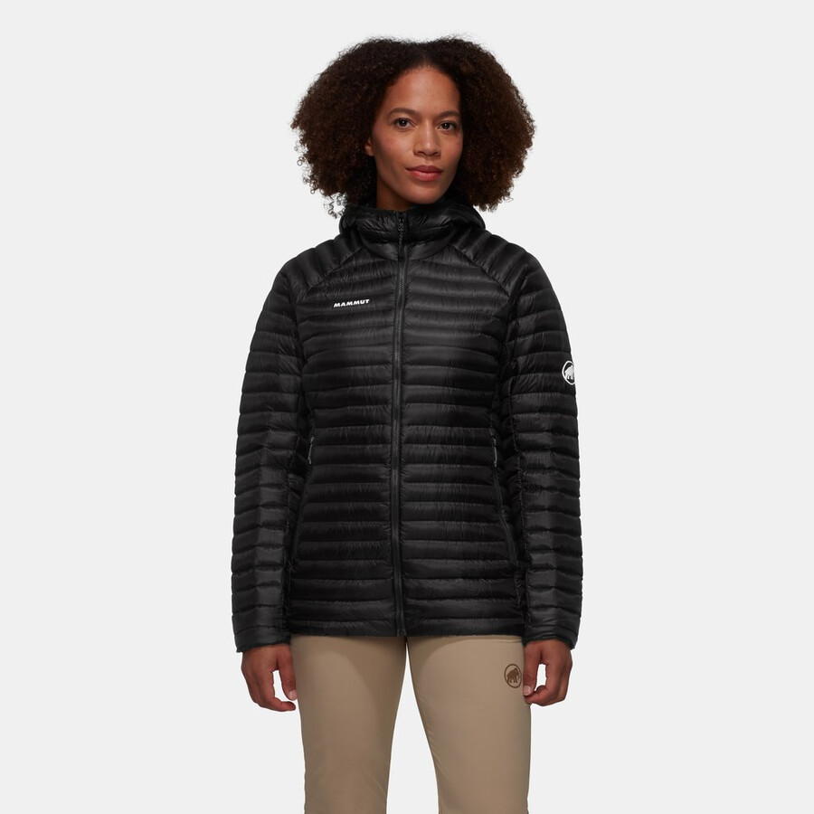 aenergy in kapuzenjacke damen gletscherblau-schwarz