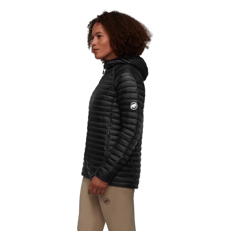 aenergy in kapuzenjacke damen gletscherblau-schwarz