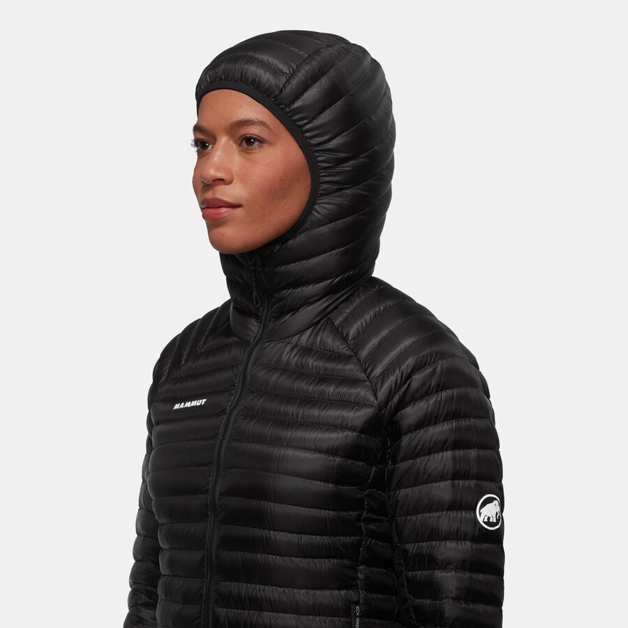 aenergy in kapuzenjacke damen gletscherblau-schwarz