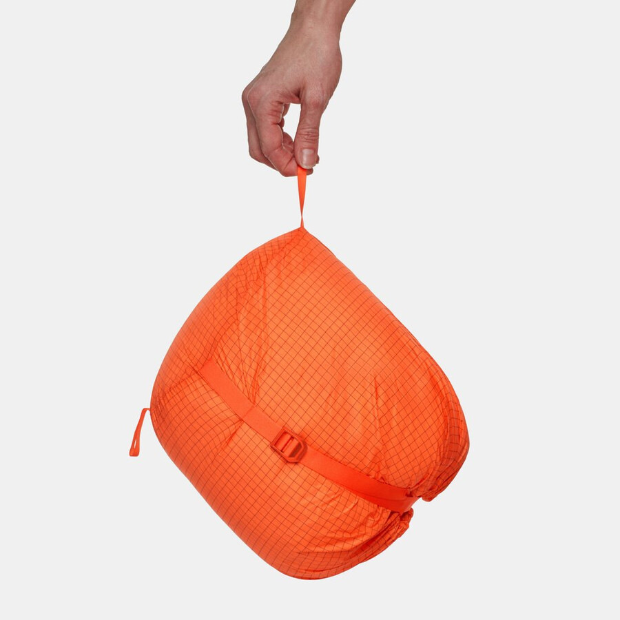 eiger nordwand advanced daunenjacke mit kapuze für damen farbe orange-eiger blau