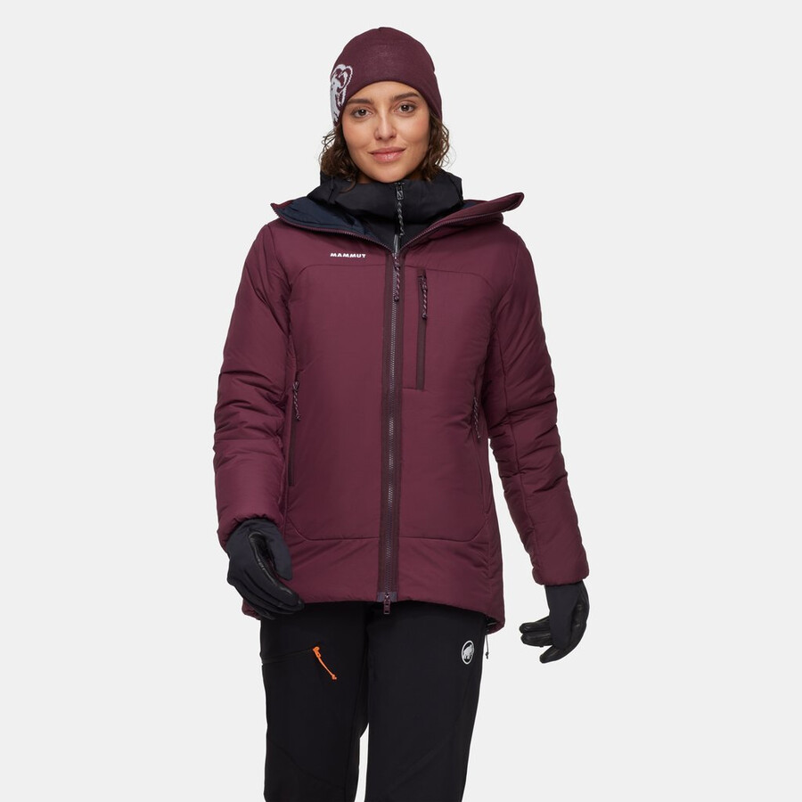 rime pro belay in kapuzenjacke damen vin-schwarz