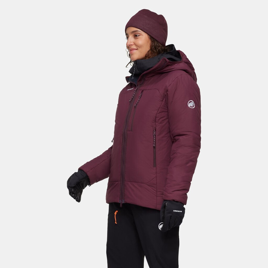 rime pro belay in kapuzenjacke damen vin-schwarz