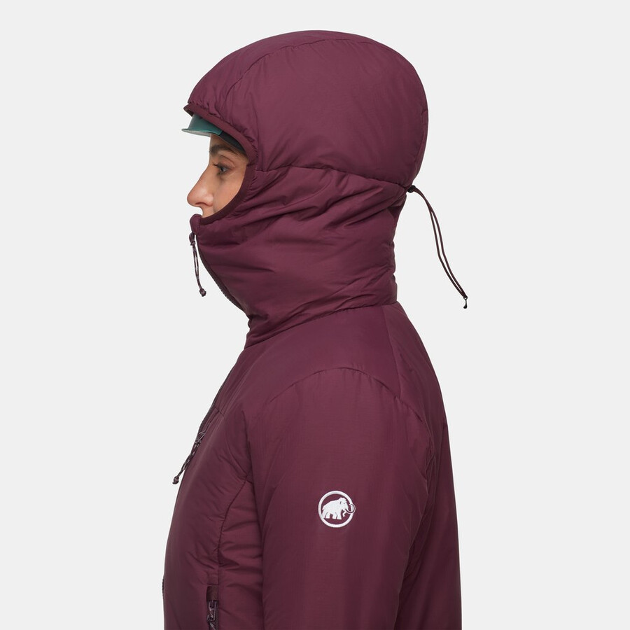 rime pro belay in kapuzenjacke damen vin-schwarz