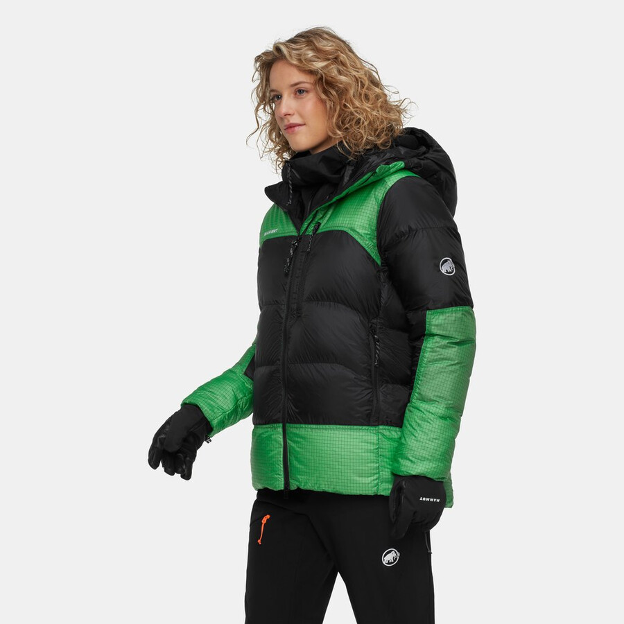 taiss pro belay in kapuzenjacke damen schwarz-pinien