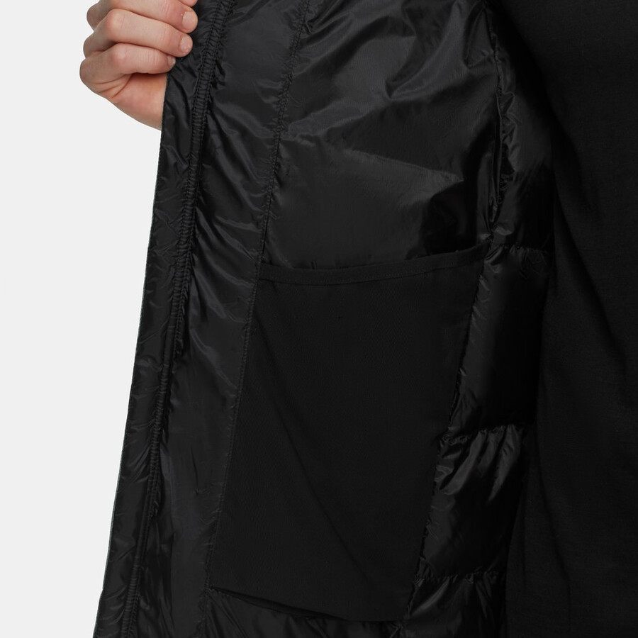 taiss pro belay in kapuzenjacke damen schwarz-pinien