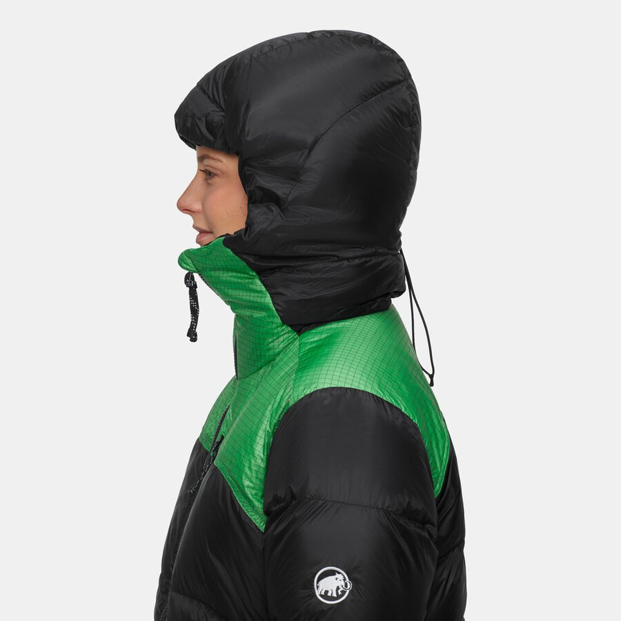 taiss pro belay in kapuzenjacke damen schwarz-pinien