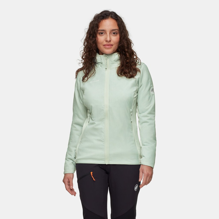 rime light in hybrid kapuzenjacke damen tiefes türkis