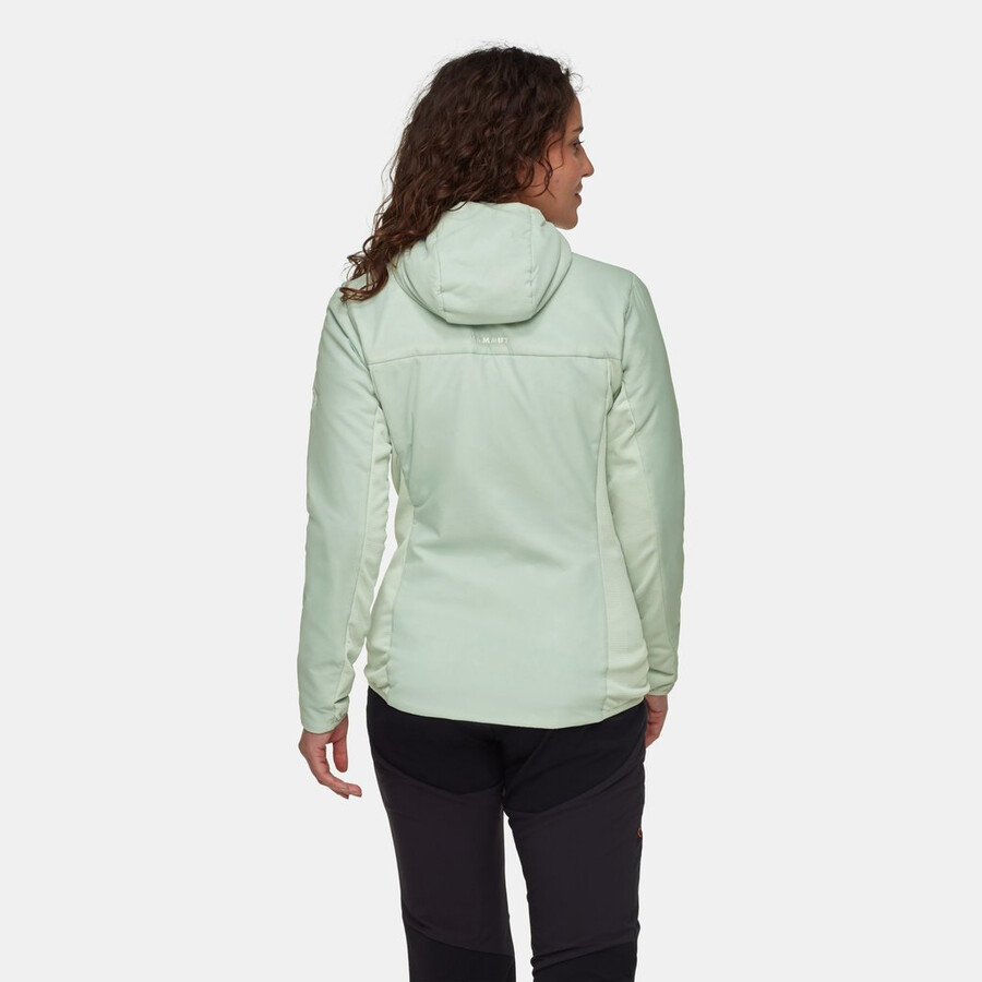 rime light in hybrid kapuzenjacke damen tiefes türkis