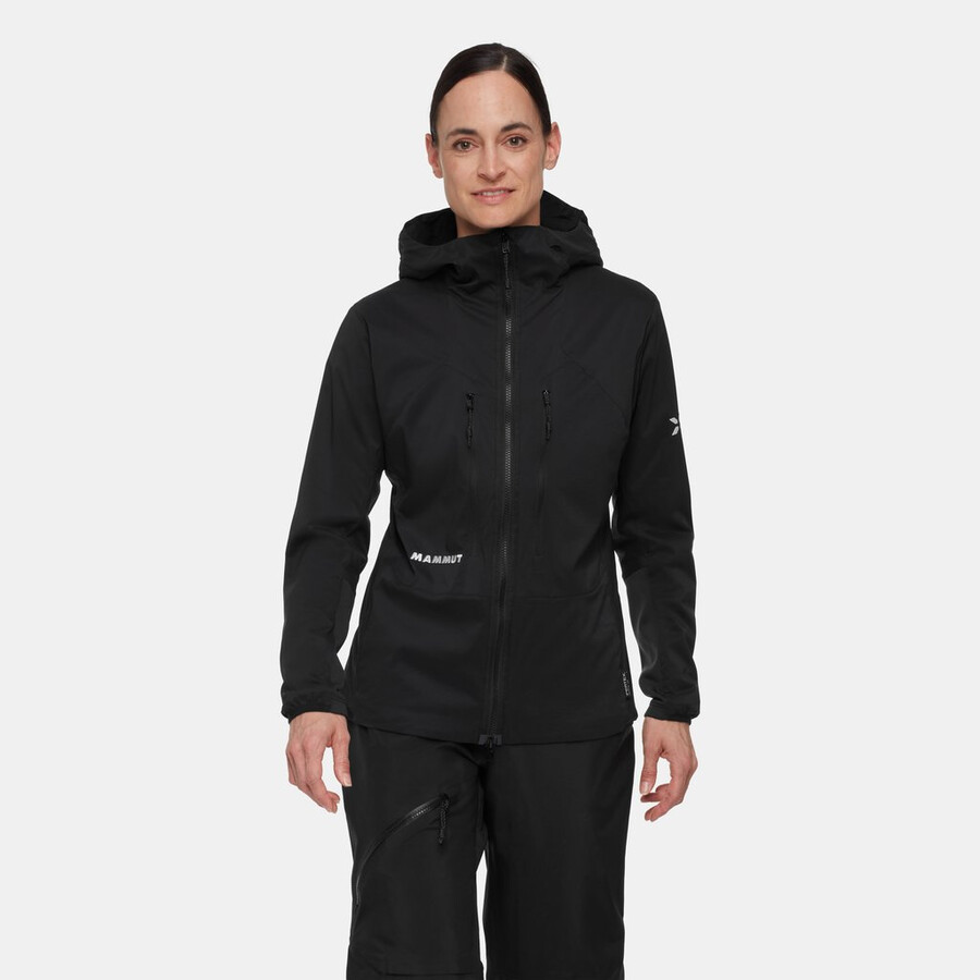 eiger nordwand in flex air kapuzenjacke damen schwarz