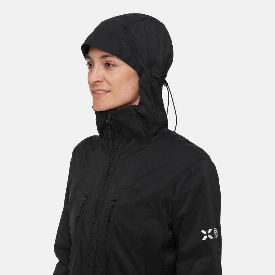 eiger nordwand in flex air kapuzenjacke damen schwarz