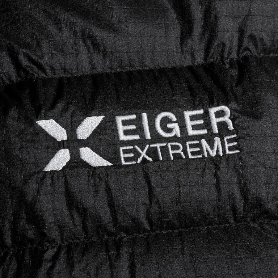eiger nordwand light down in kapuzenjacke damen schwarz
