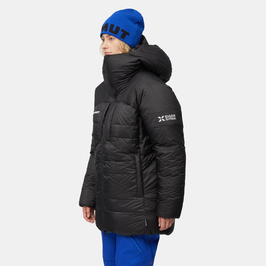 eiger nordwand pro daunenparka mit kapuze damen schwarz