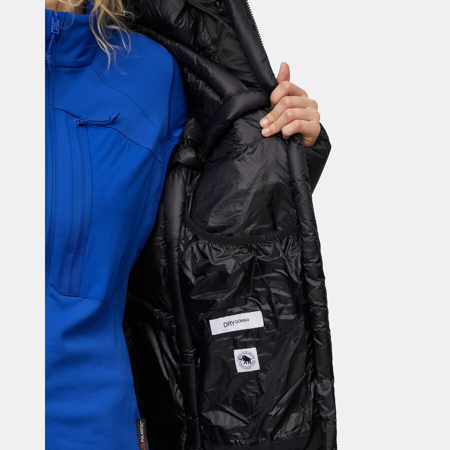 eiger nordwand pro daunenparka mit kapuze damen schwarz