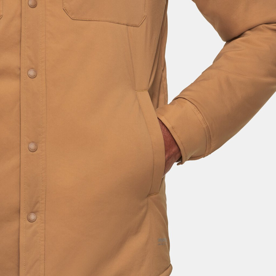 seon in overshirt claystone
