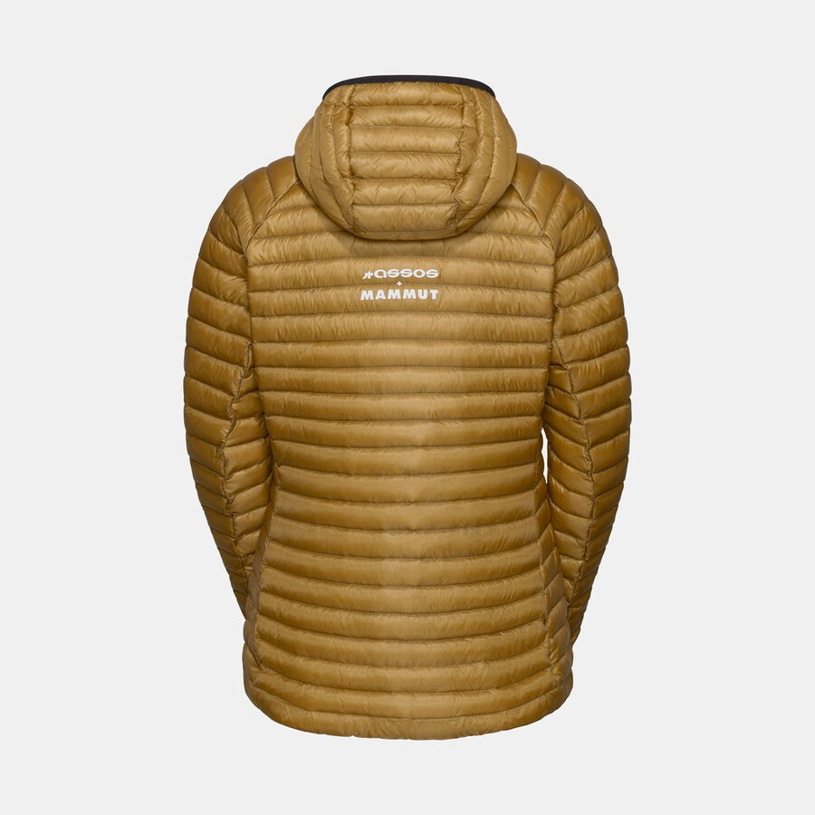 assos x mammut aenergy in kapuzenjacke damen naturbraun-beige