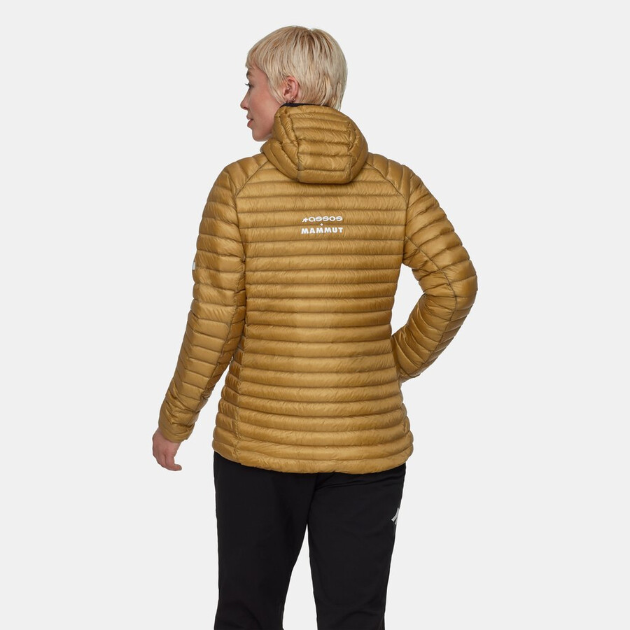 assos x mammut aenergy in kapuzenjacke damen naturbraun-beige
