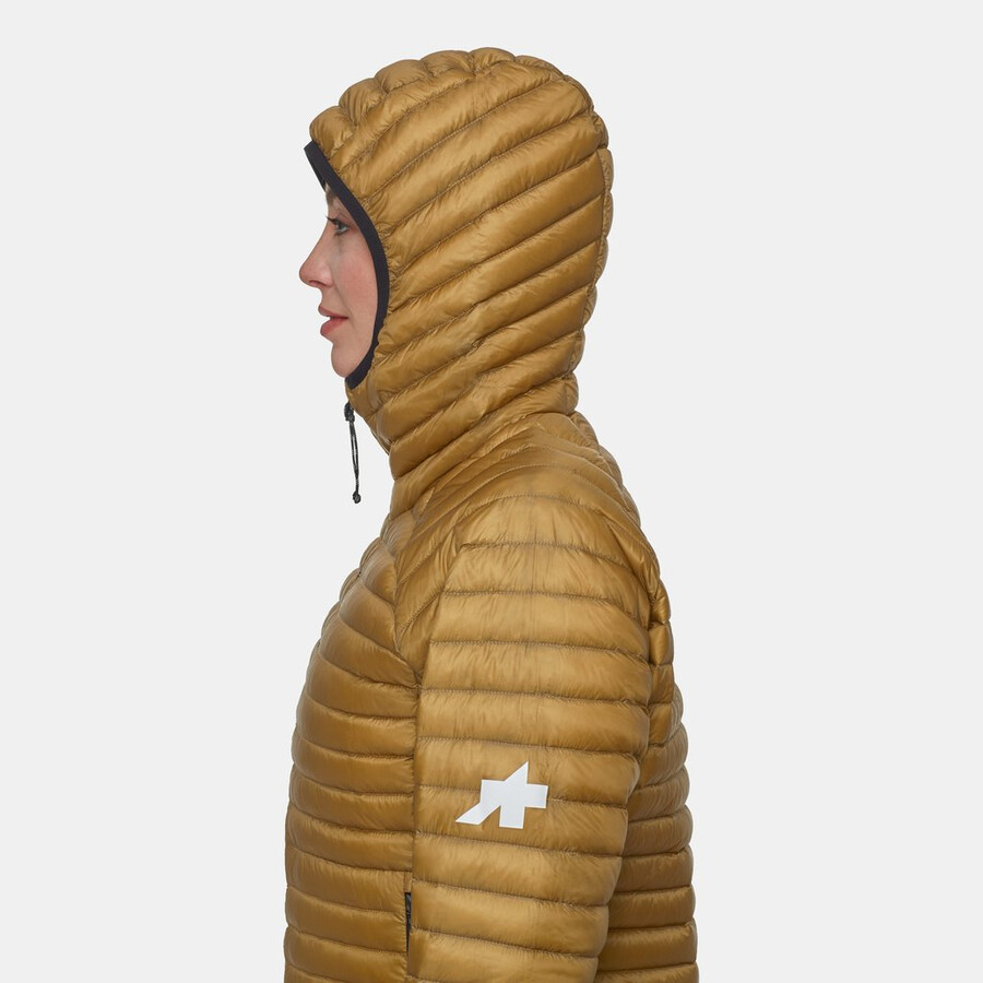 assos x mammut aenergy in kapuzenjacke damen naturbraun-beige