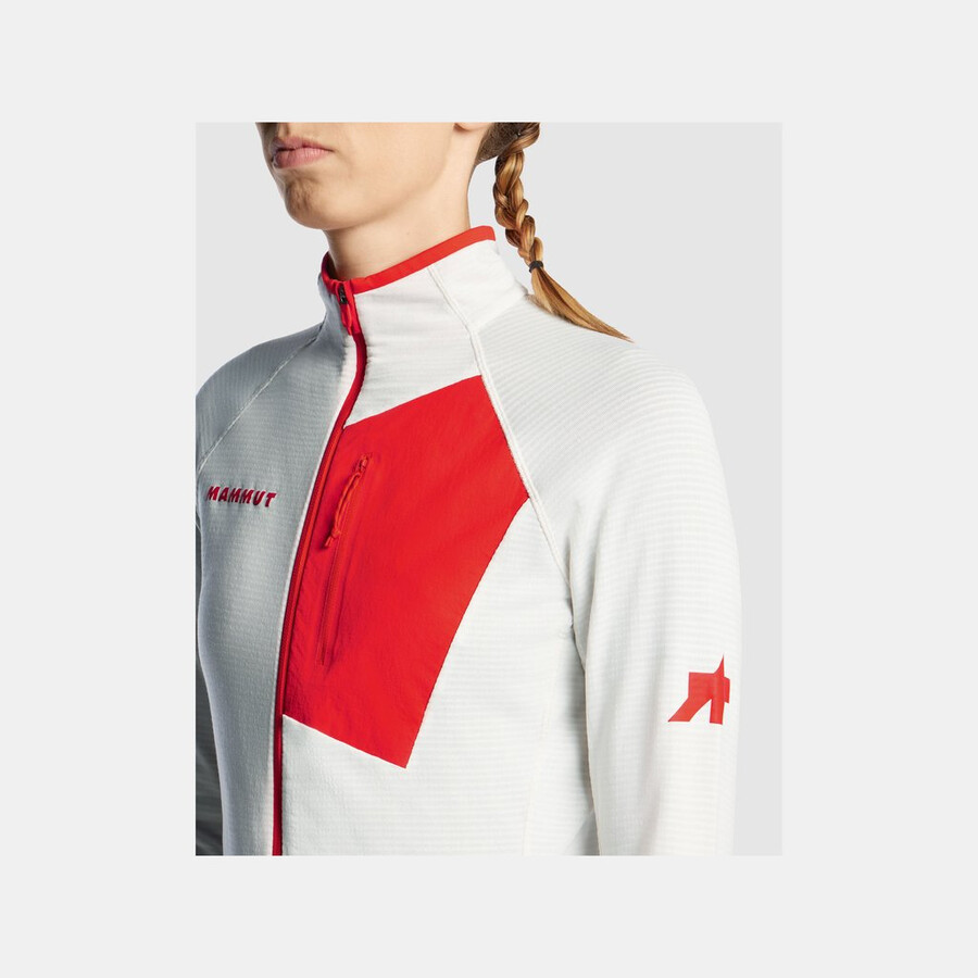 assos x mammut aenergy light ml jacke damen weiß-rot