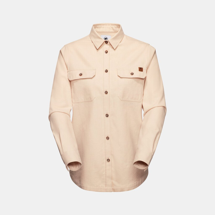 tamaro langarmshirt ungefärbt damen hellbraun ungefärbt