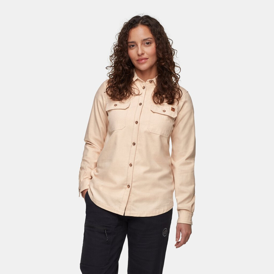 tamaro langarmshirt ungefärbt damen hellbraun ungefärbt