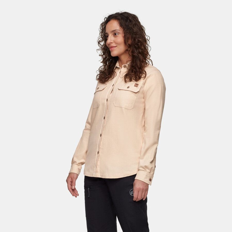 tamaro langarmshirt ungefärbt damen hellbraun ungefärbt